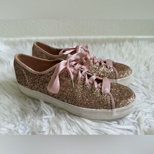 Keds x Kate Spade New York Triple Decker Glitter Sneakers